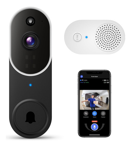 Cámara Timbre Video Inalámbrico 1080p Ai Marca Modelo Blanco