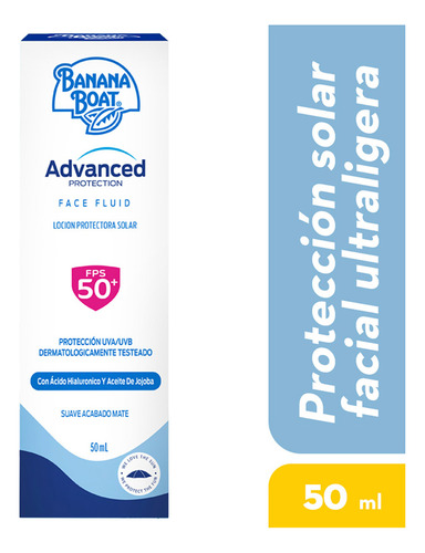 Locion Protectora Solar Banana Boat face fluid SPF50+ 50ml