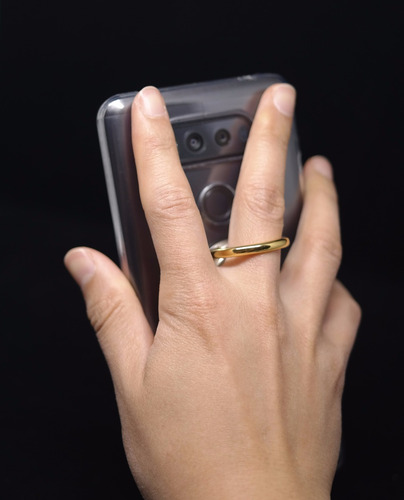 Accesorio Ring Anillo Kickstand Goospery Negro/plata