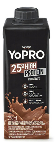 Yopro Danone Chocolate 25g Proteina - 06 Unidades