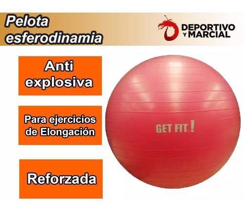 Imagen 2 de 6 de Pelota Esferodinamia 45 Cm Reforzada Gym Ball Pilates Yoga