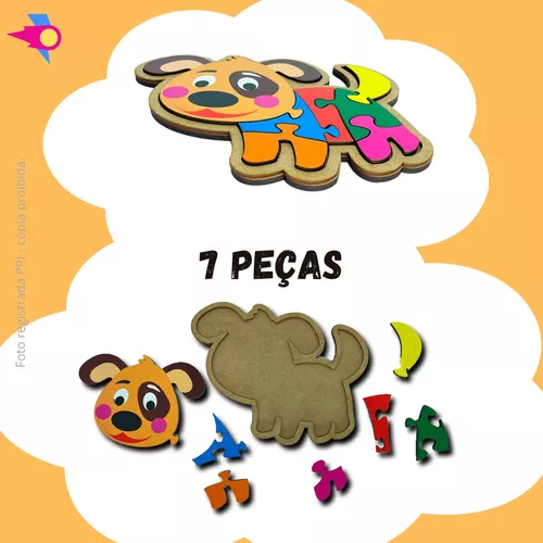 Kit 3 Quebra Cabeça Infantil Educacional Educativo Animais Divertido para  Crianças Aprender e Desenvolver