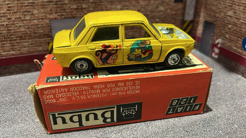 Buby Fiat 128 1/43 Raro Con Detalles Amarillo (Usado)