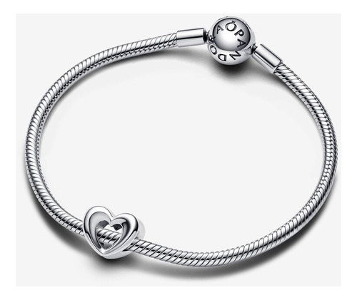 Dije Pandora Original - Radiant Open Heart Charm - Plata 925