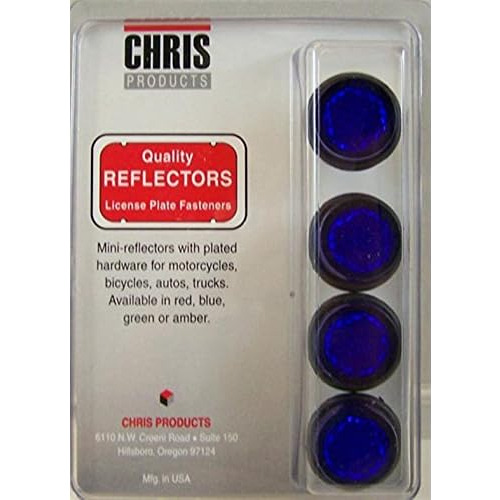 Ch4b Mini Reflector De Placa De Matrícula Azul Motocic...