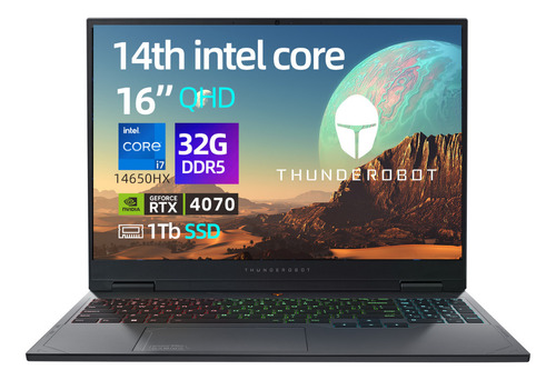 I7-14650hx Rtx4070 Laptop Gamer Thunderobot R16 Ddr5 32g 1t