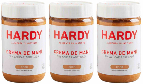 Pack De Crema De Maní Hardy - 100% Natural - Sin Agregados