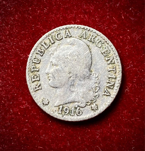 Moneda 5 Centavos Argentina 1916 Cj 147 Km 34 Cuproníquel