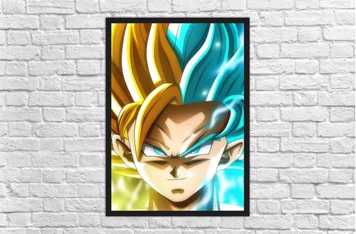 Quadro Dragon Ball Goku Anime Desenho Com Moldura G01