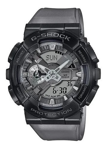 Reloj Casio G-shock Youth Gm-110mf-1acr Original Time Square Color de la correa Gris/Humo Color del bisel Gris oscuro Color del fondo Gris