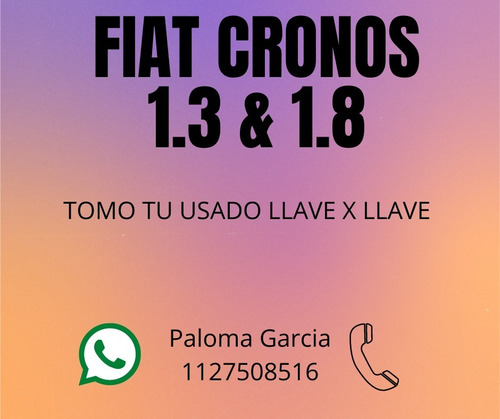 Bonificamos $250.000 Cronos 1.3 0km Tomo Usado Y Financio P-
