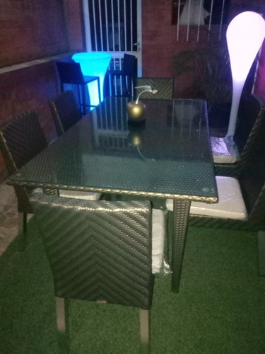 Comedor Rattan Sintético Exteriores Jardín
