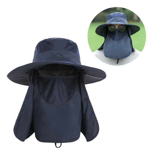 Gorro De Sol Con Solapa Desmontable.cubierta Facial Hombre