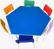 Comprar Kit 2 Mesas E 12 Cadeiras Sextavada Juvenil 110x110 Cm26068
