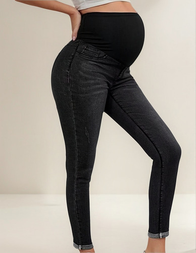 Vaqueros Informales Elásticos A La Moda, Ropa De Maternidad