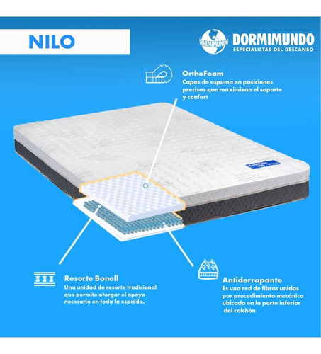 Colchón Matrimonial Dormimundo- Nilo -26cm