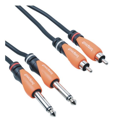 Cable 2 Plug Mono A 2 Rca Macho 1,8 M Bespeco Sly2jr180