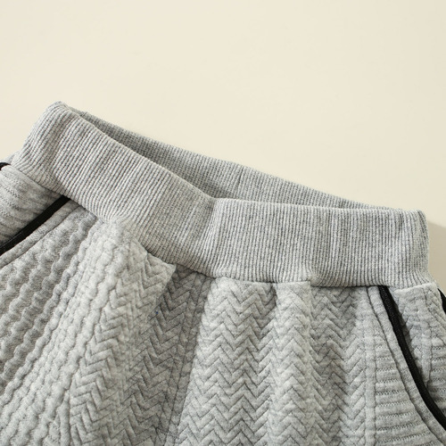 Conjunto Casual Niños Estilo Tejido Con Estampado De Osito Gris 12-18 Meses