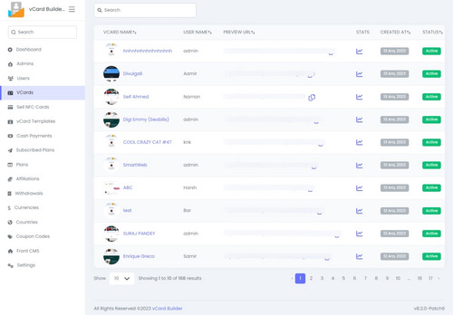 Script Php - Vcard Saas Criador De Cartão De Visita Digital.