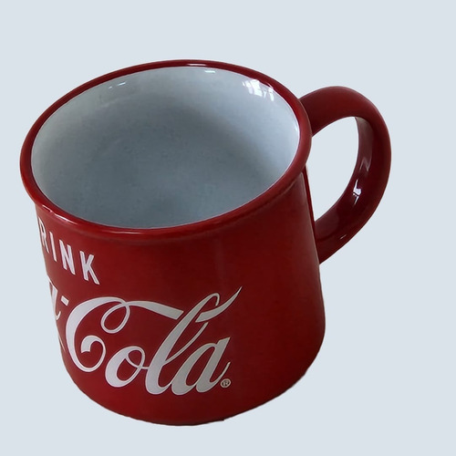 Imagem 3 de 3 de Caneca Porcelana Coca-cola Logo Drink Vermelha 380 Ml