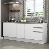 Comprar Kit 2 Muebles de Cocina Glamy 200 Cm - Blanco