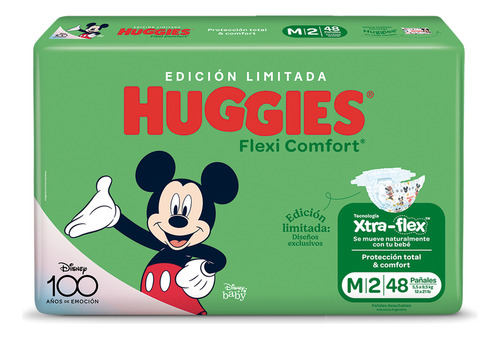 Imagen 2 de 2 de Pañales Huggies Flexi Comfort M Ed Limitada