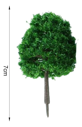 20 Pçs 1:100 Simulação Árvore Artificial Verde Escuro