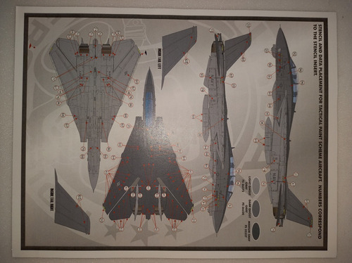1/48 Folha Decal F-14 Tomcat Furball Faz 2 Modelos Completos