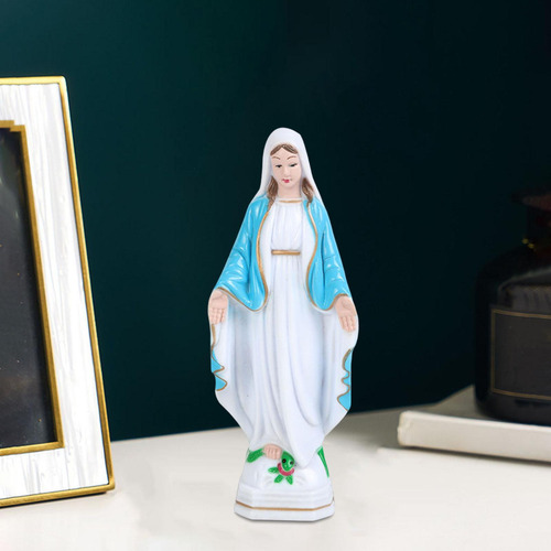 Santísima Virgen María Estatuilla 15cm Abrigo Azul