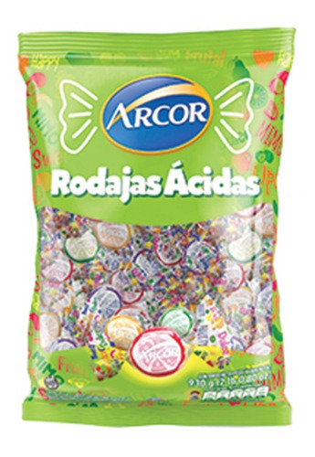 Imagen 1 de 1 de Caramelos Arcor Rodajas Acidas - Lollipop