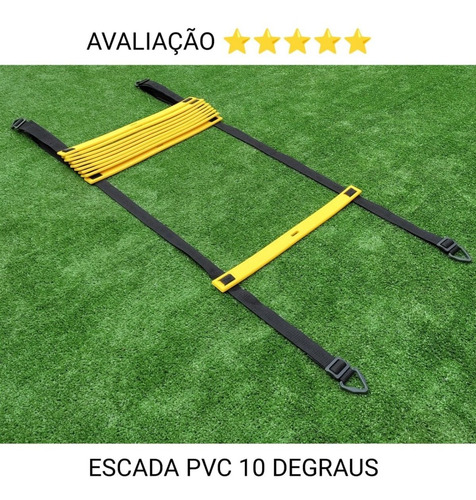 Imagem 2 de 4 de Escadas De Agilidade Pvc+10 Cones 23 + 10 Pratos + Brinde !