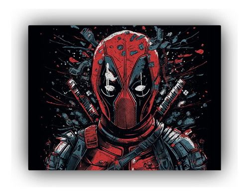 Arte De Pared Diseños Deadpool Ryan Reynolds 50x40cm