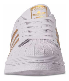 adidas superstar blancas con dorado