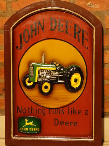 Cuadro De Madera Retro John Deere Importado
