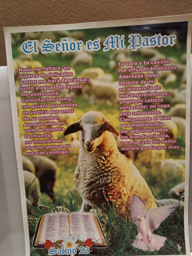 Afiche El Señor Es Mi Pastor, Salmo 23