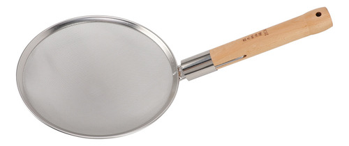 Cuchara Espumadora Con Mango De Madera De Malla Fina