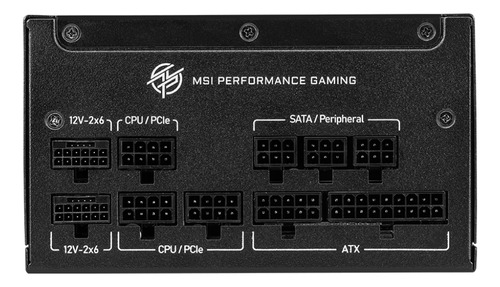 Fuente Modular Msi Mpg A1000gs Pcie5 80+ Gold Atx 3.1 135mm Color Negro