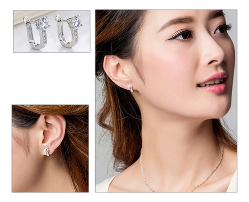 Pa 2 Pares De Pendientes De Plata Pendientes, Cierres Para