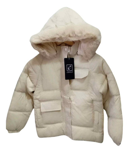 Campera De Invierno Plumon Con Falsos Bolsillos