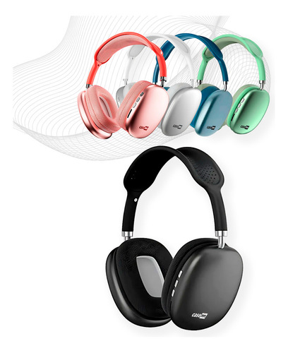 Fone De Ouvido Headphone Bluetooth Ergonômico On-ear Led Cor Preto