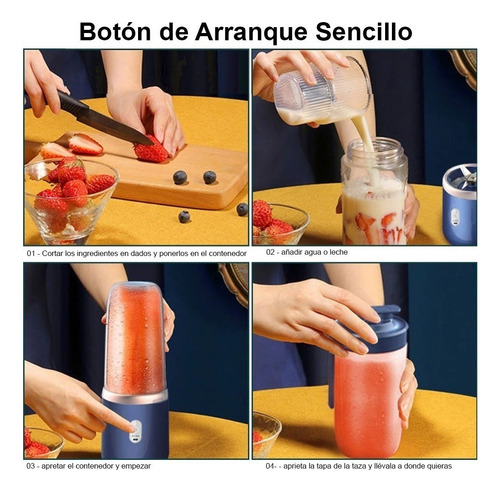 Mini Licuadora Portátil Procesador 400ml Alta Calidad