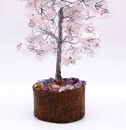 Imagen 5 de 5 de Armonizar Cuarzo Rosa Árbol Feng Shui Curativo De Piedra Esp