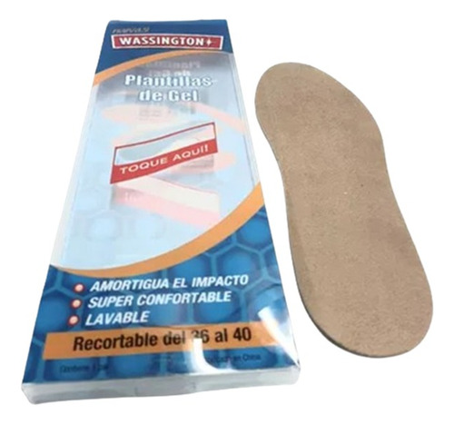Plantilla Para Calzado De Gel Wassington Recortables