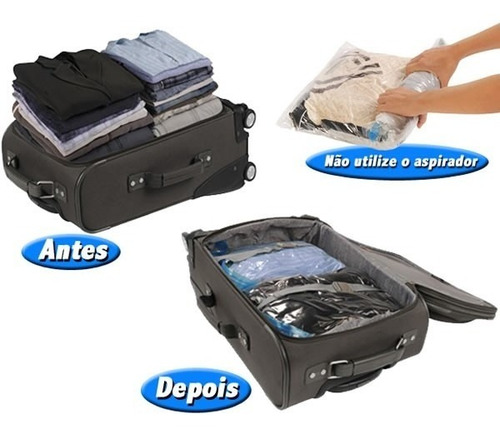 Imagem 2 de 2 de Saco A Vácuo Protetor E Organizador Trip Bag 60 X 40 Ordene