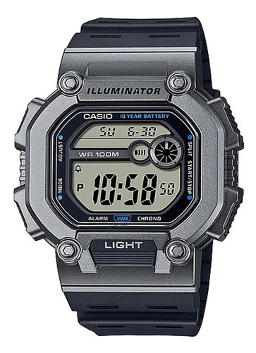 Reloj Casio W-737h-1av, Alarma, Natacion, Bateria De 10 Años