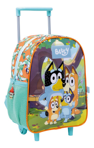 Bluey mochila 12 carro family Celeste Wabro