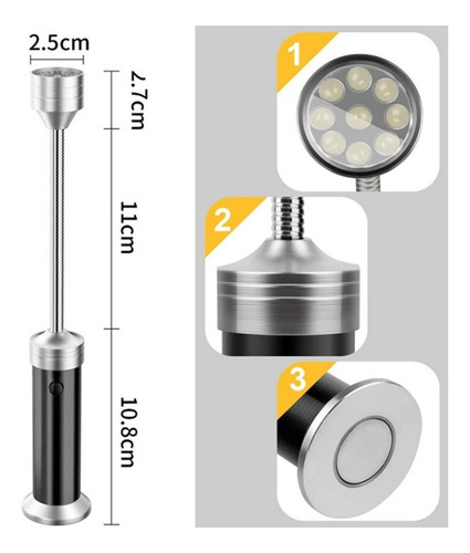 Práctico Lámpara De Barbacoa, Paquete De 2 Luces Led Luz De