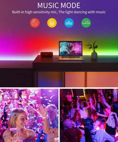 Led Strip Lights Dreamcolor, App Control Bluetooth .ft...