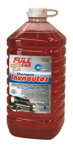 Full Car Shampoo Lava Autos Rojo Ph Neutro Lavado Manual 5lt