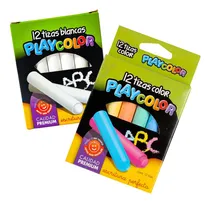 Comprar Tizas Blancas  + Tizas De Colores Playcolor X24